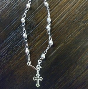 Rosario de plata pulsera